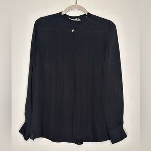 VINCE Pleated Silk Blouse